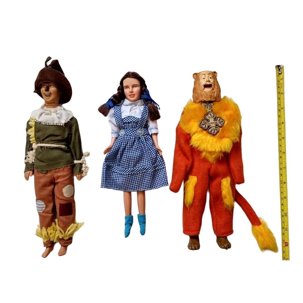 The Wizard of Oz Vintage Dolls 12" Dorothy Scarecrow Lion MGM 1988 Set of 3